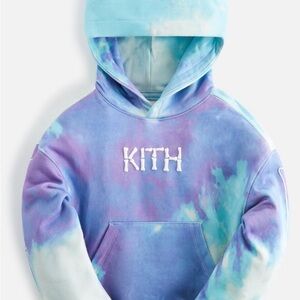 Kith Kids Tie-Dye Hoodie in Purple & Blue-New